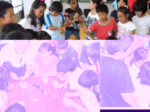 小学校講演　篆刻体験02